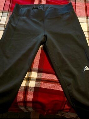 adidas Black Women's Athletic Leggings with Logo